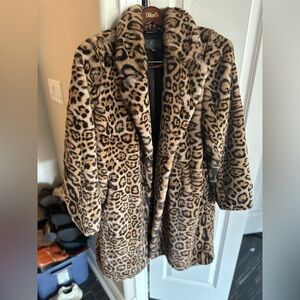 Gallery Animal Print Teddy Jacket